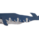 Cuier pentru baie in forma de balena albastra