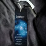 Semn de carte constelatie zodia Sagetator din panza