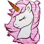 Pinata unicorn 46 cm + Bata