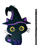 Pinata Pisica 45 cm + Bat - pentru Petrecere Miaurifica / Pinata Halloween