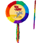 Pinata Tom si Jerry + Bata, Diametru 42 cm