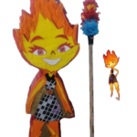 Pinata Flama, Pinata Elementar, Inaltime 60 cm + Bata