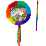 Pinata cu Animale din Savana rotunda, Diametru 42 cm + Bata