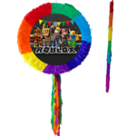Pinata Roblox rotunda, Diametru 42 cm + Bata