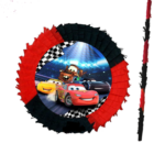 Pinata Fulger McQueen rotunda, Diametru 42 cm + Bat, Pinata Personaje principale Cars
