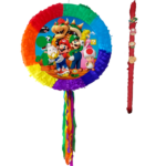 Pinata Super Mario Multicolora, Diametru 42 cm + Bat