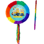 Pinata Minioni, Diametru 42 cm + Bat, Pinata Multicolora