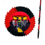Pinata Ninjago rotunda, Diametru 42 cm + Bat