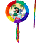 Pinata Lilo si Stitch, Diametru 42 cm + Bat, Multicolora