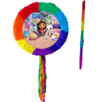 Pinata Gabby's DollHouse, Pinata Casa de papusi a lui Gabby, Pinata Multicolora, Diametru 42 cm + Bat