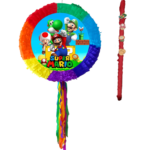 Pinata Super Mario rotunda, Diametru 42 cm + Bat