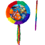 Pinata In cautarea lui Nemo, Multicolora, Diametru 42 cm + Bat