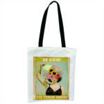 Geantă din pânză canvas cu fermoar – model artistic