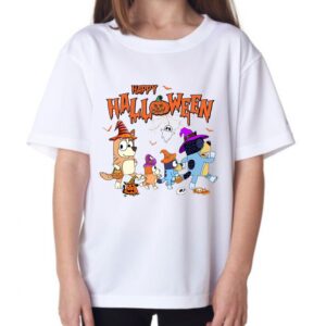 Tricou copii imprimeu Halloween Bluey