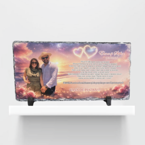 Placă decorativă din ardezie personalizată 30x15 cm